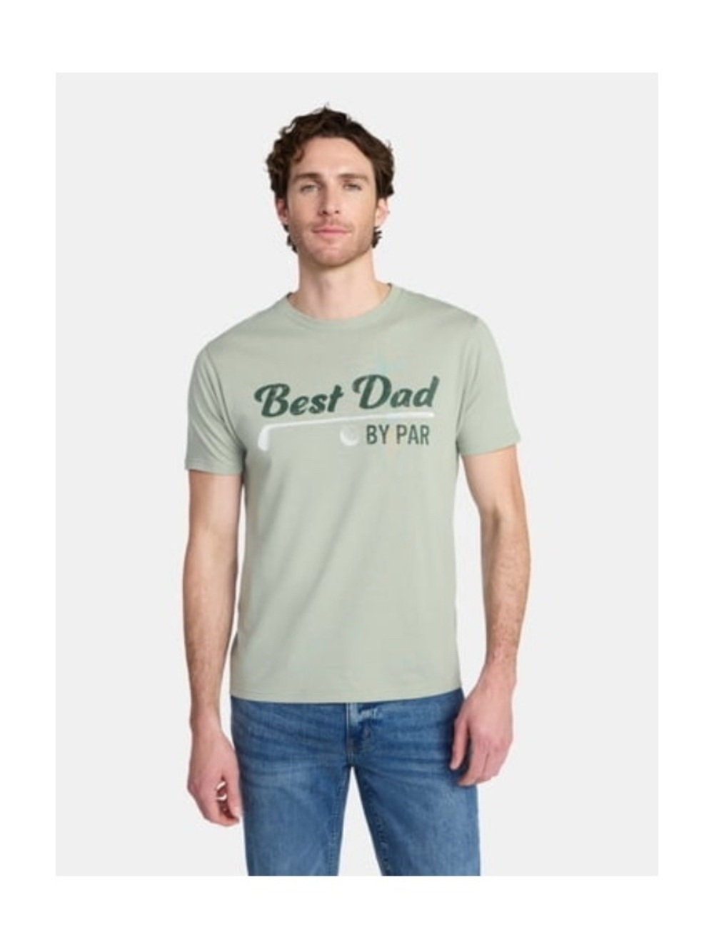 Best Dad Sage Green Graphic Tee